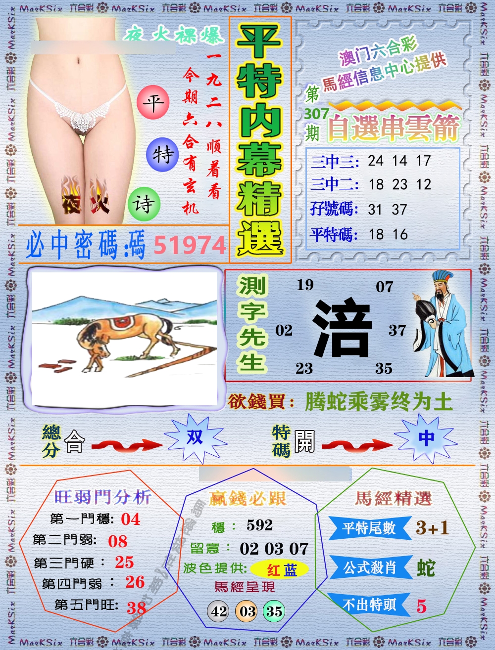 平特内幕精选 第307期