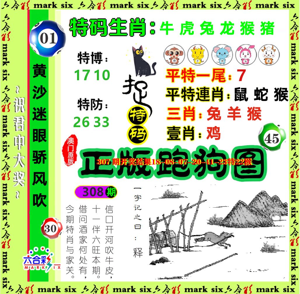正版跑狗图 第308期