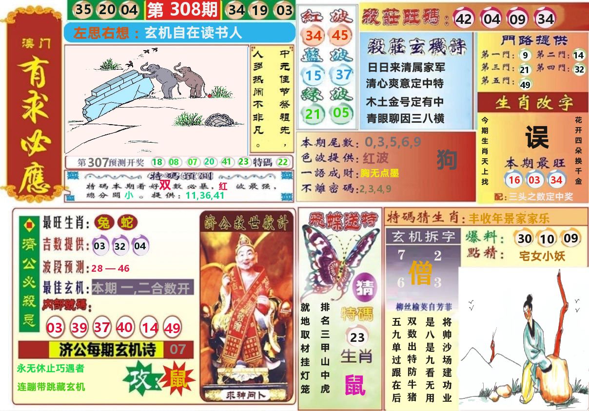 澳门有求必应 第308期