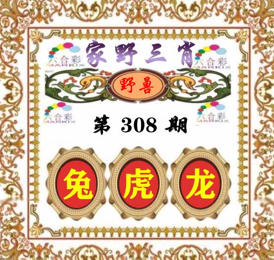 家野三肖 第308期