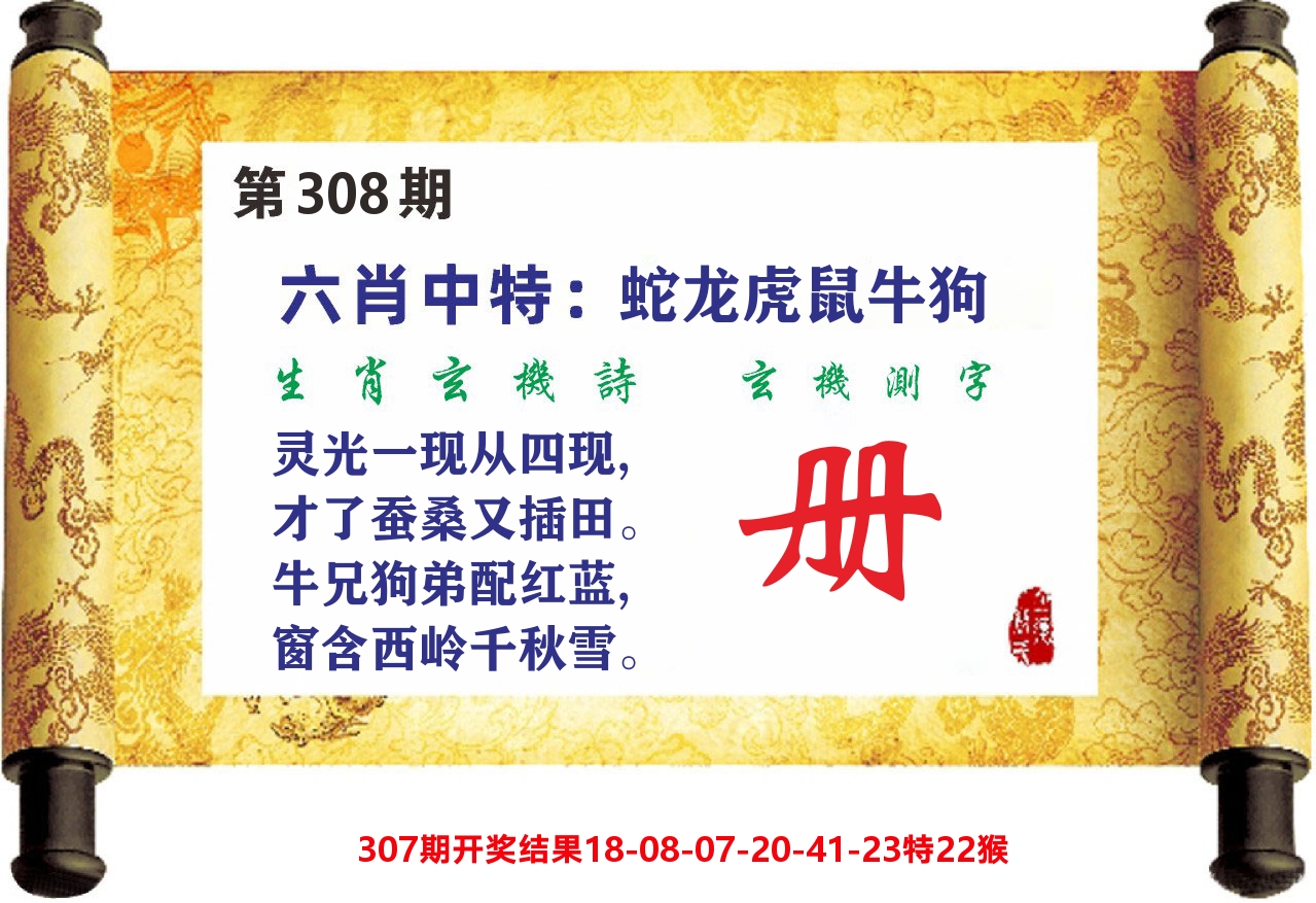 澳门天天赚C 第308期