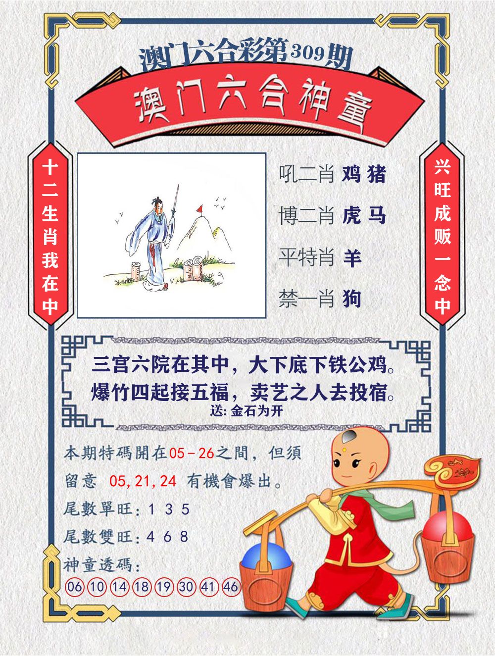 六合神童 第309期