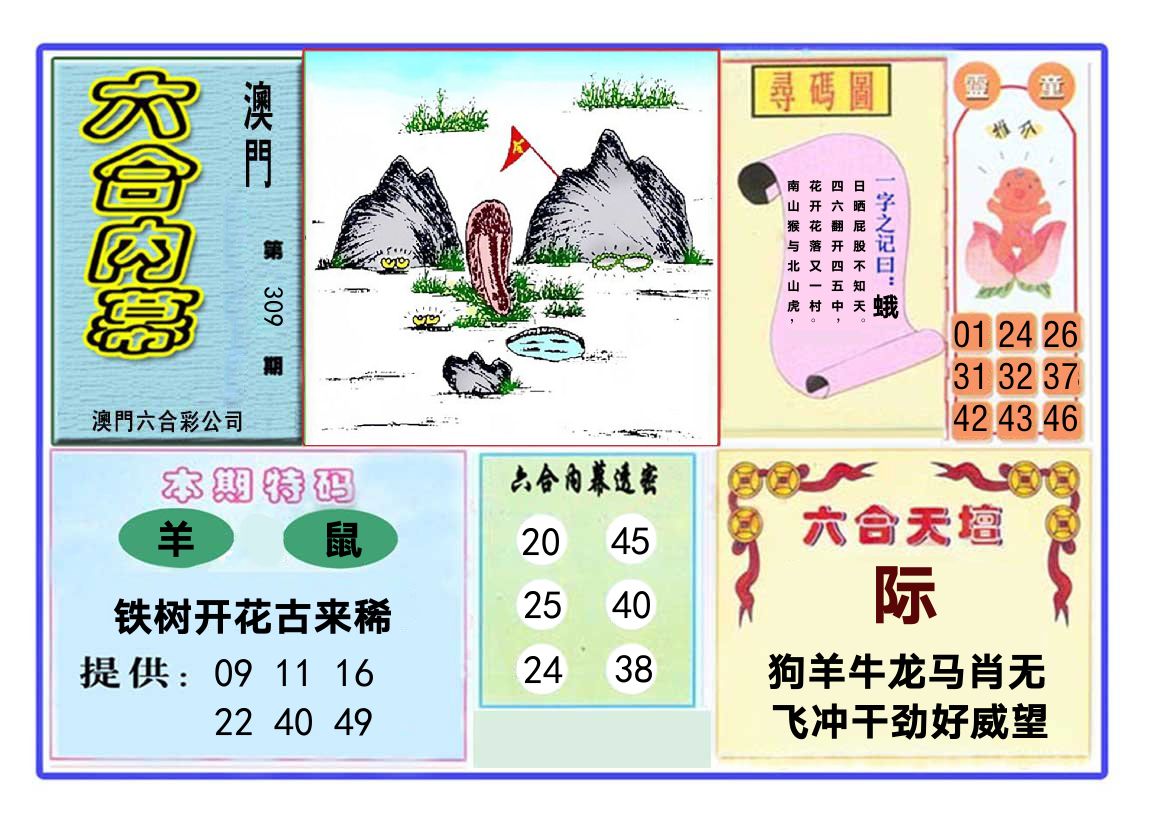 六合内幕 第309期