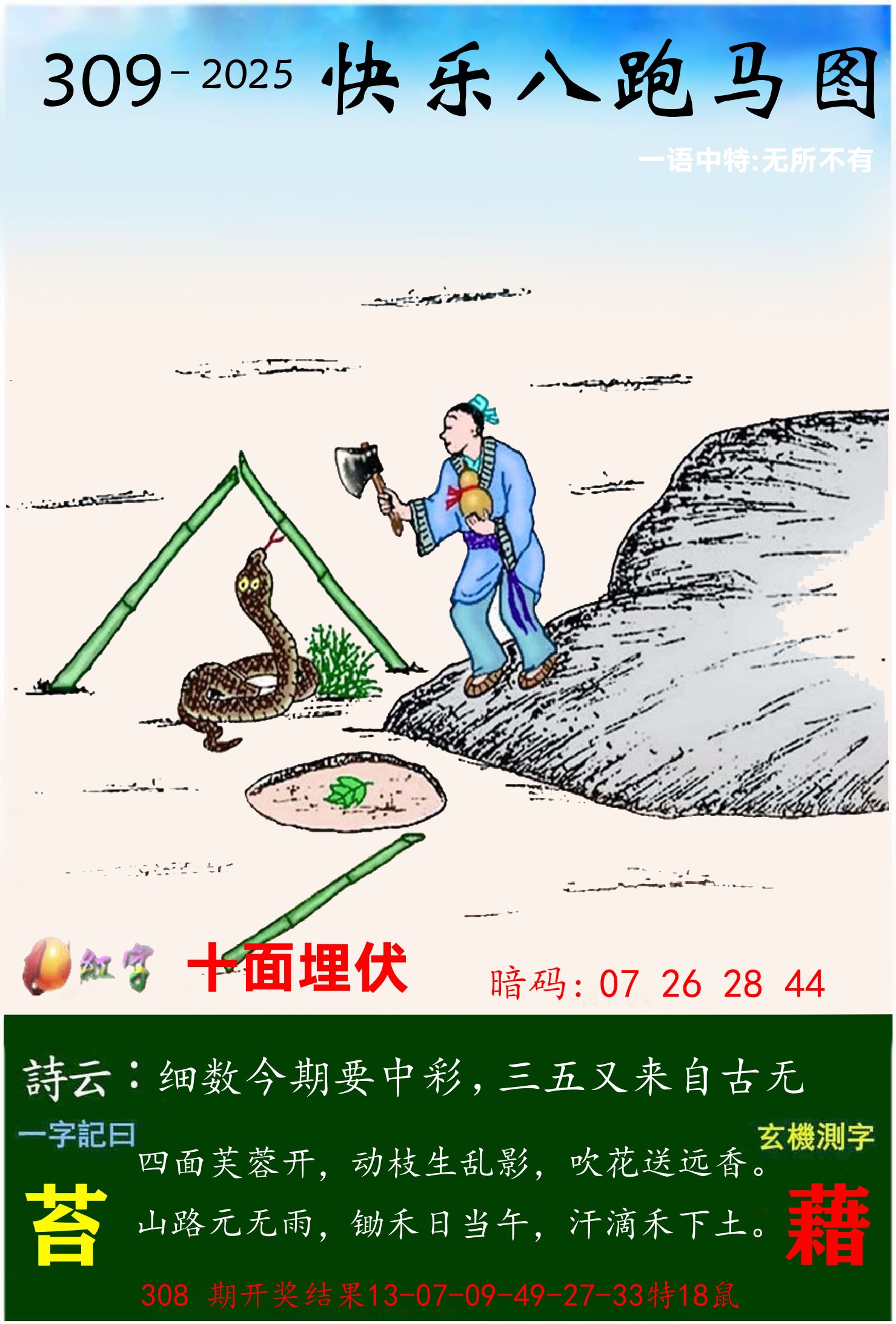 澳门跑马 第309期