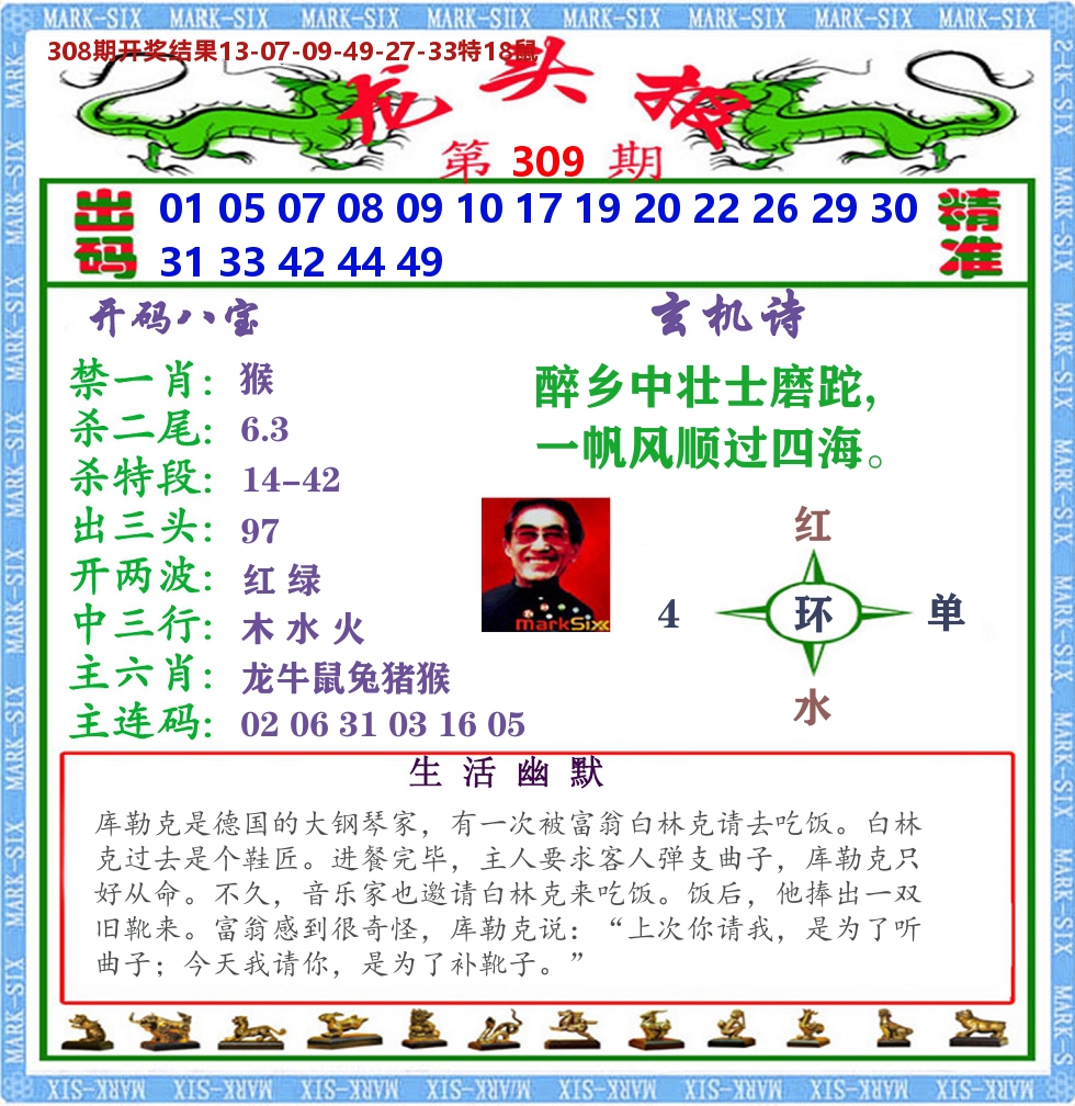 澳门龙头报 第309期