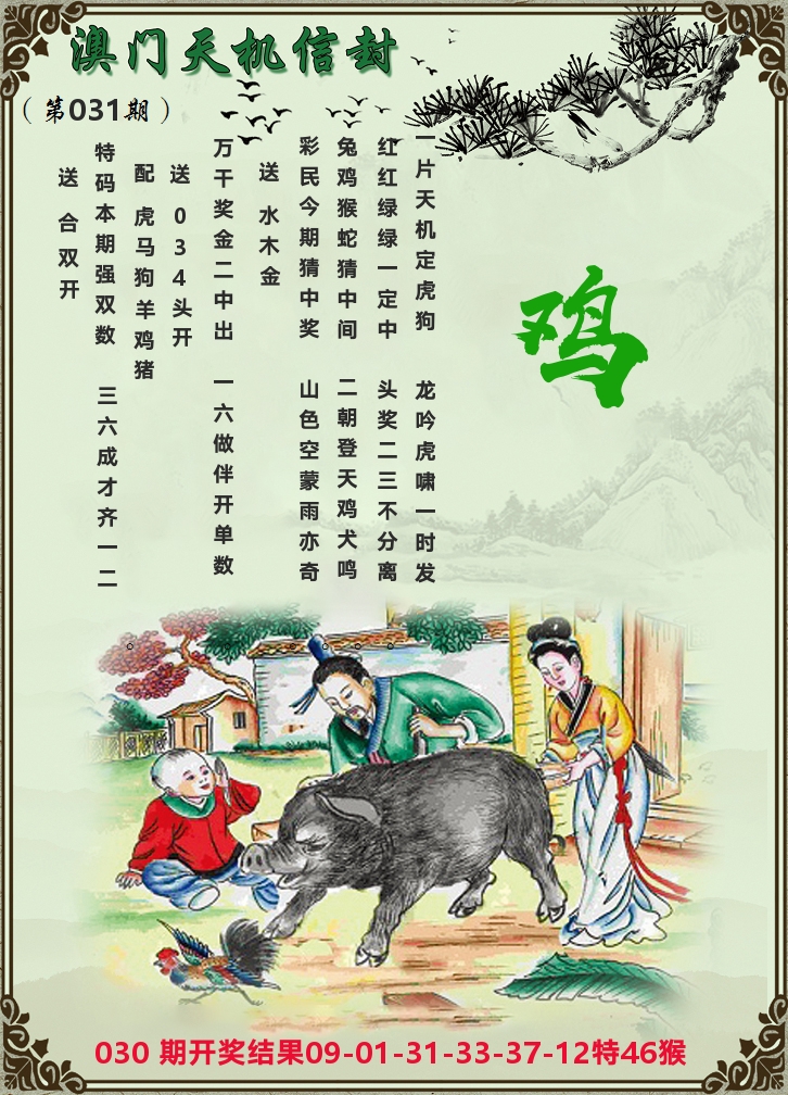 天机信封 第31期