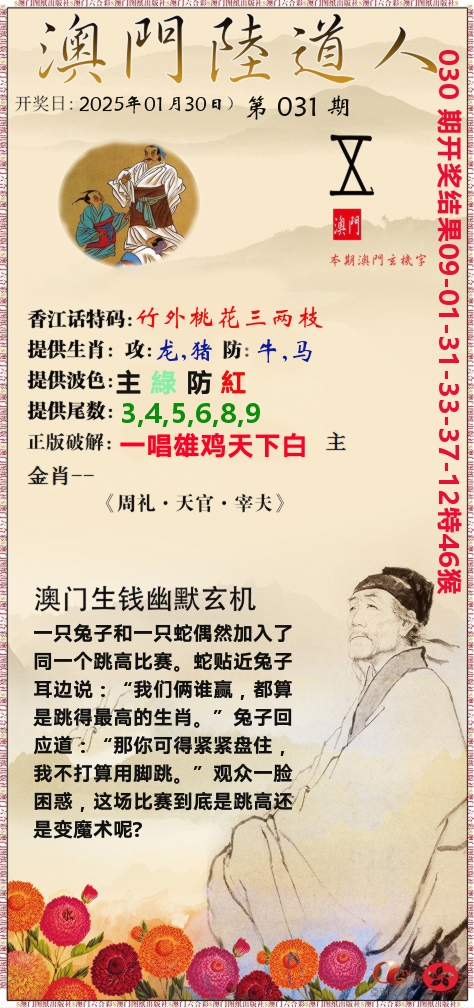 澳门陆道人 第31期