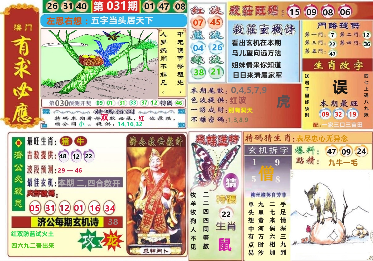 澳门有求必应 第31期