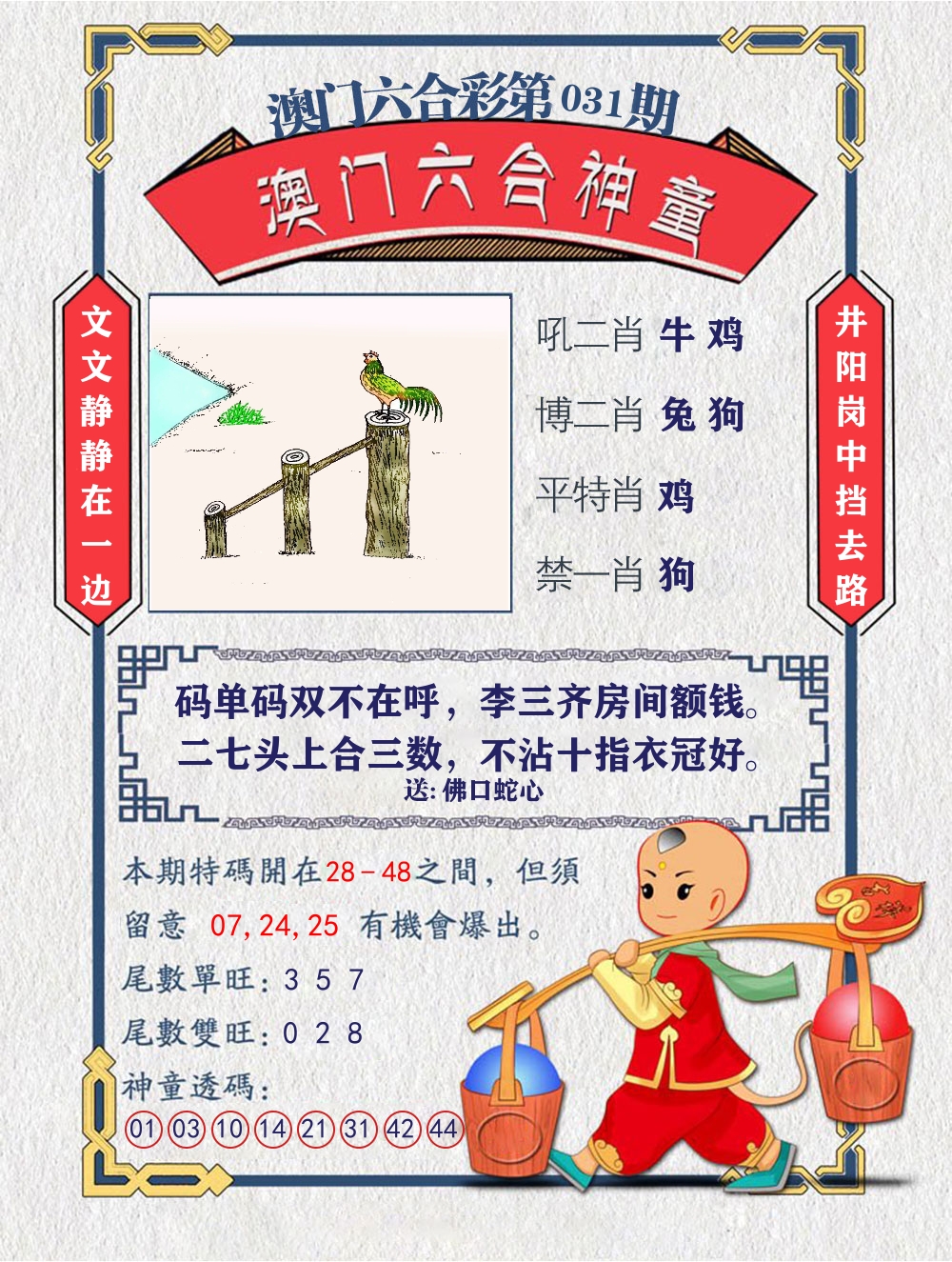 六合神童 第31期