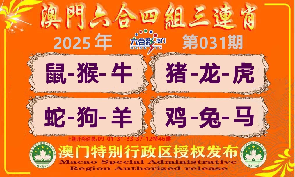 六合三连肖 第31期