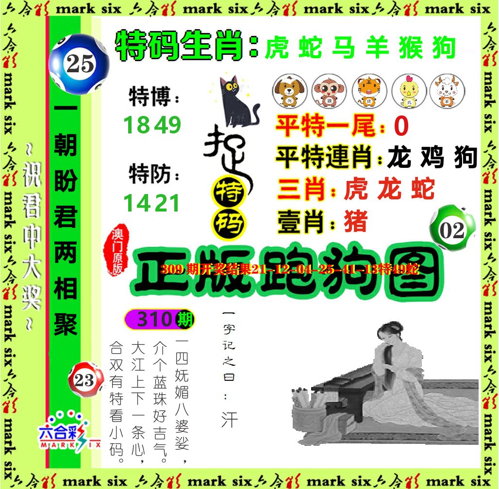 正版跑狗图 第310期