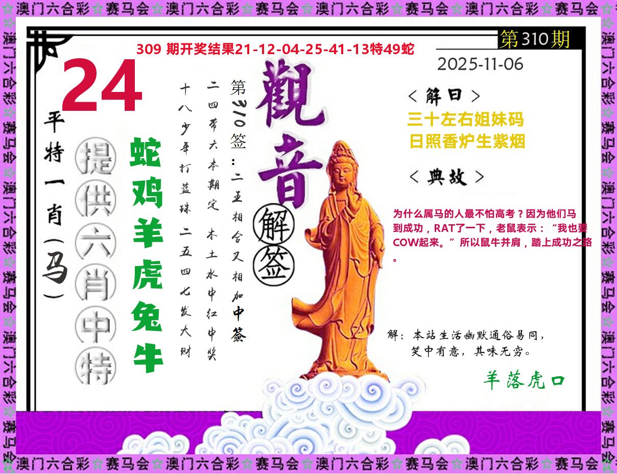观音解签 第310期