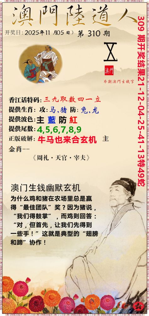 澳门陆道人 第310期