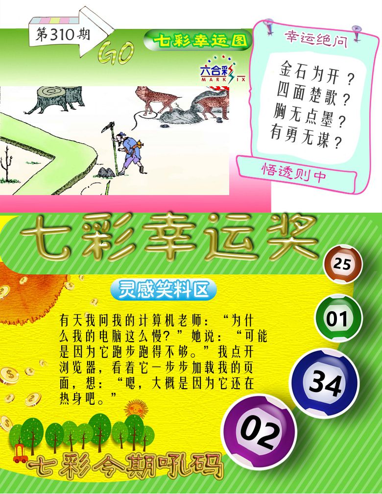 七彩幸运奖 第310期