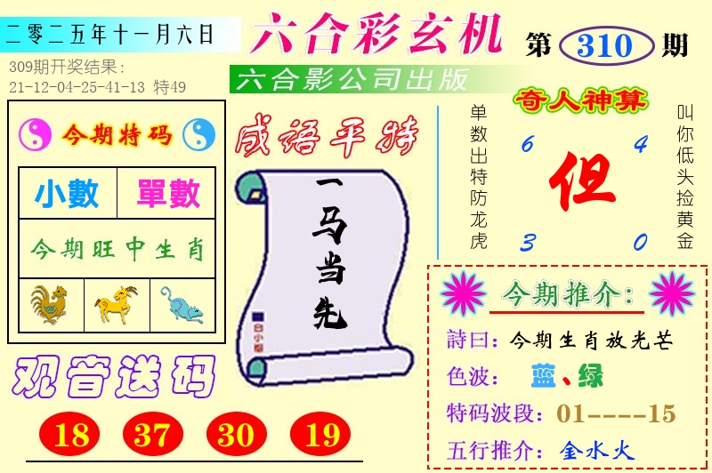 澳门六合玄机 第310期