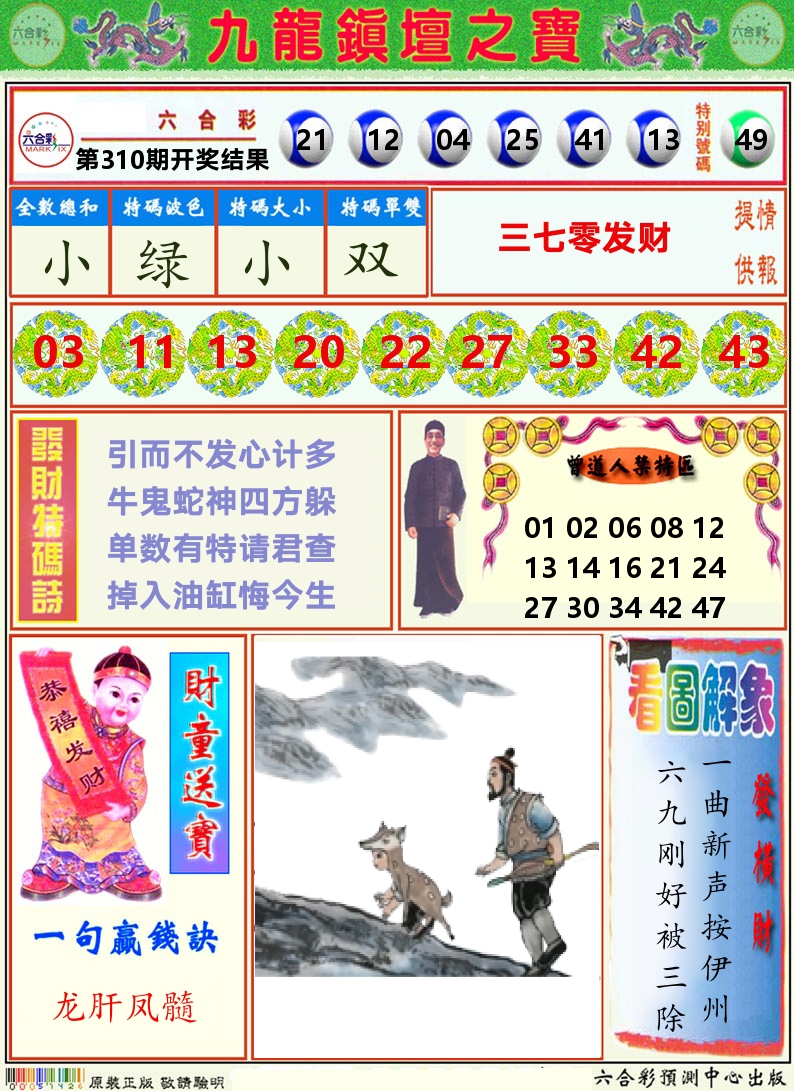 挂牌解特码A 第310期