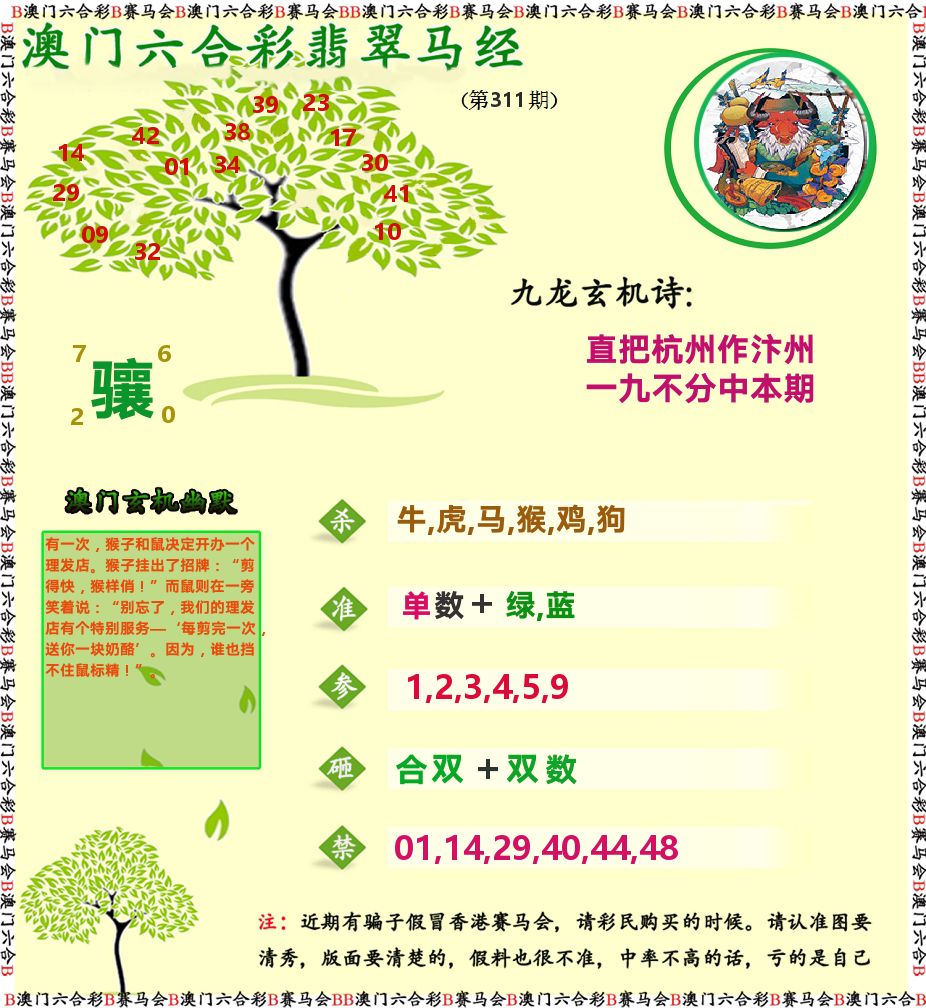 翡翠马经 第311期