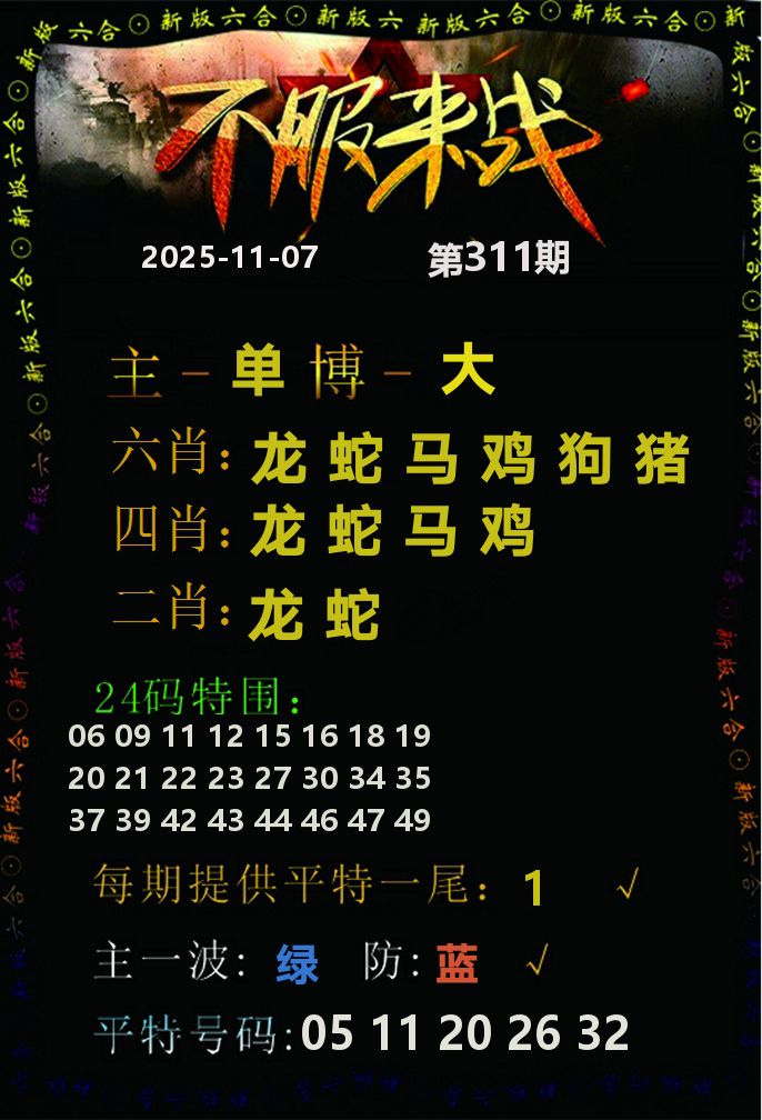 不服来战 第311期
