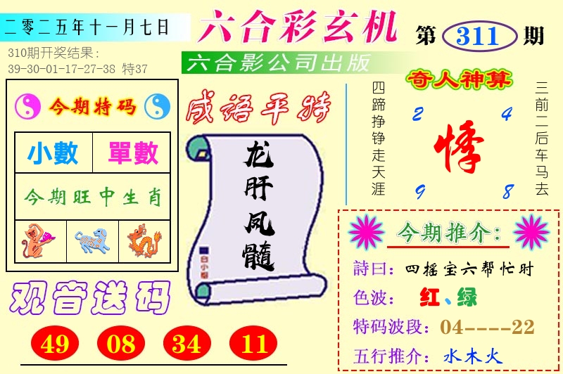 澳门六合玄机 第311期
