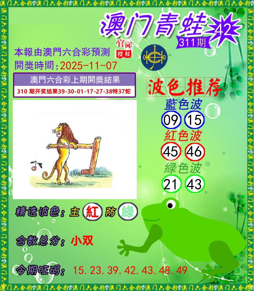 青蛙系列42 第311期