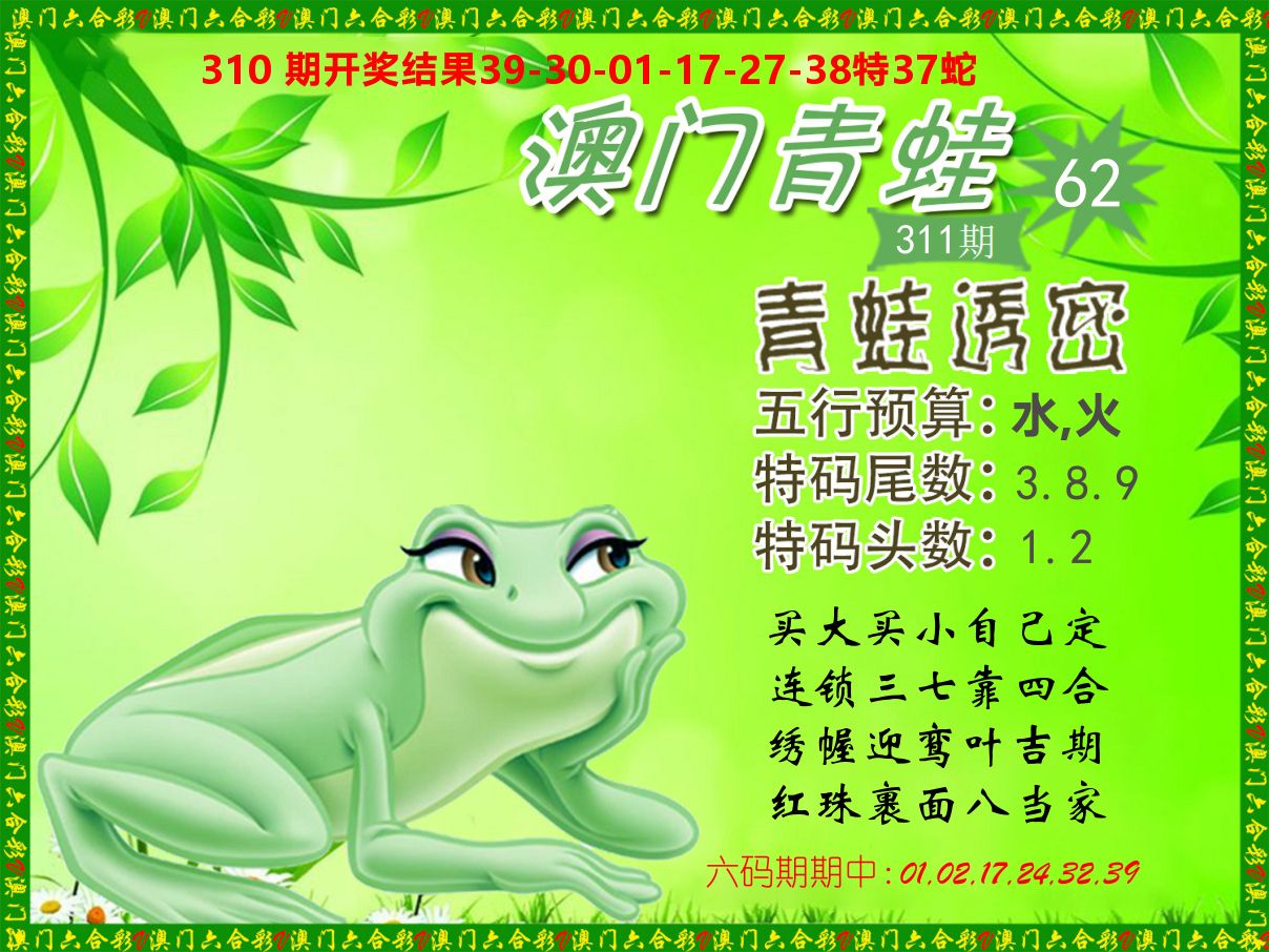 青蛙系列62 第311期