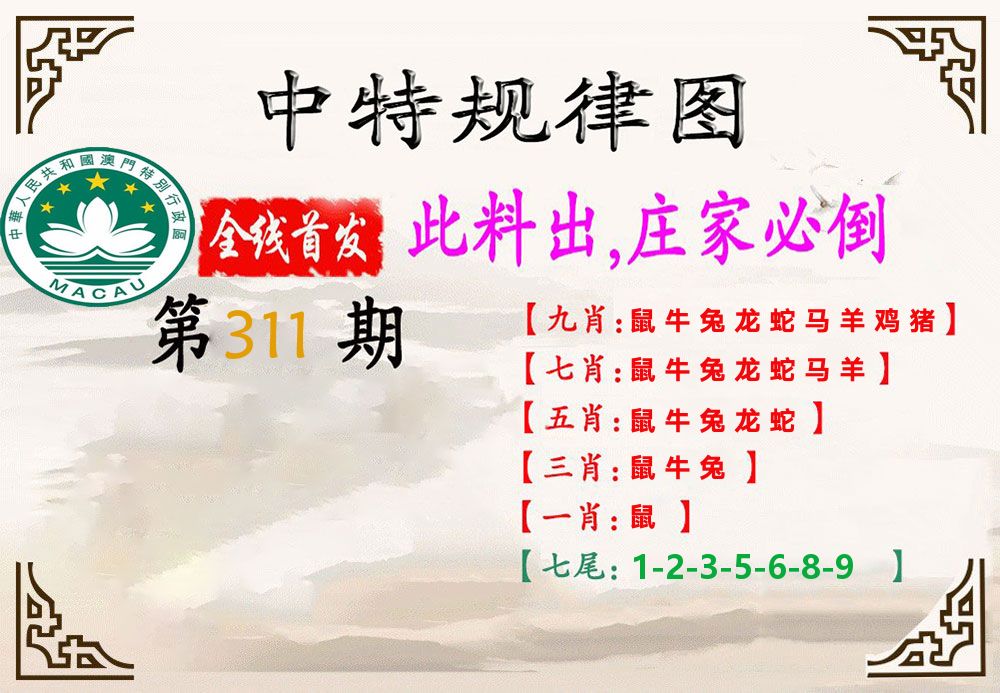 中特规律 第311期