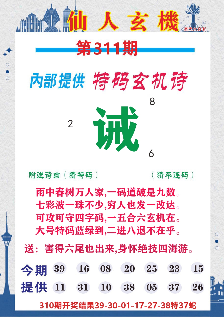 澳门钱多多D 第311期