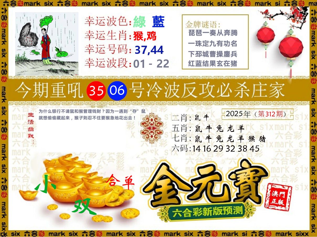 金元宝 第312期