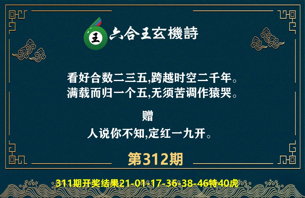 六合王玄机诗 第312期
