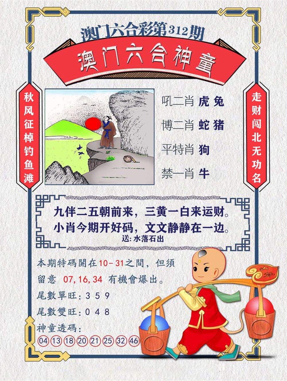 六合神童 第312期