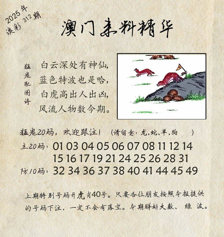 精华来料 第312期