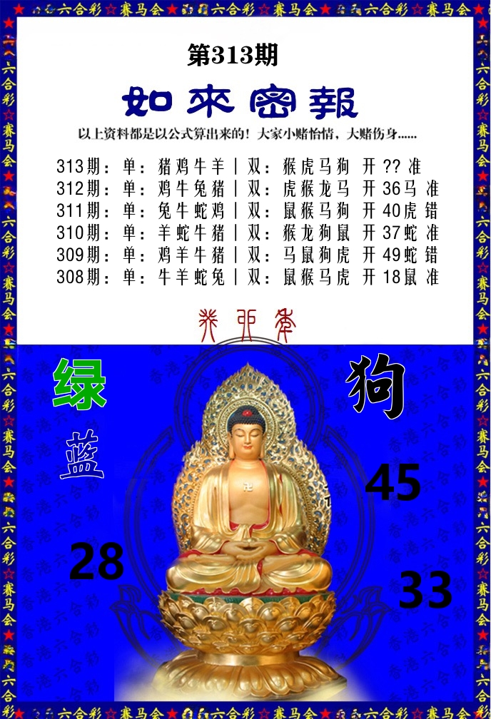 如来密报 第313期