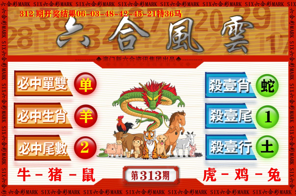 六合风云 第313期