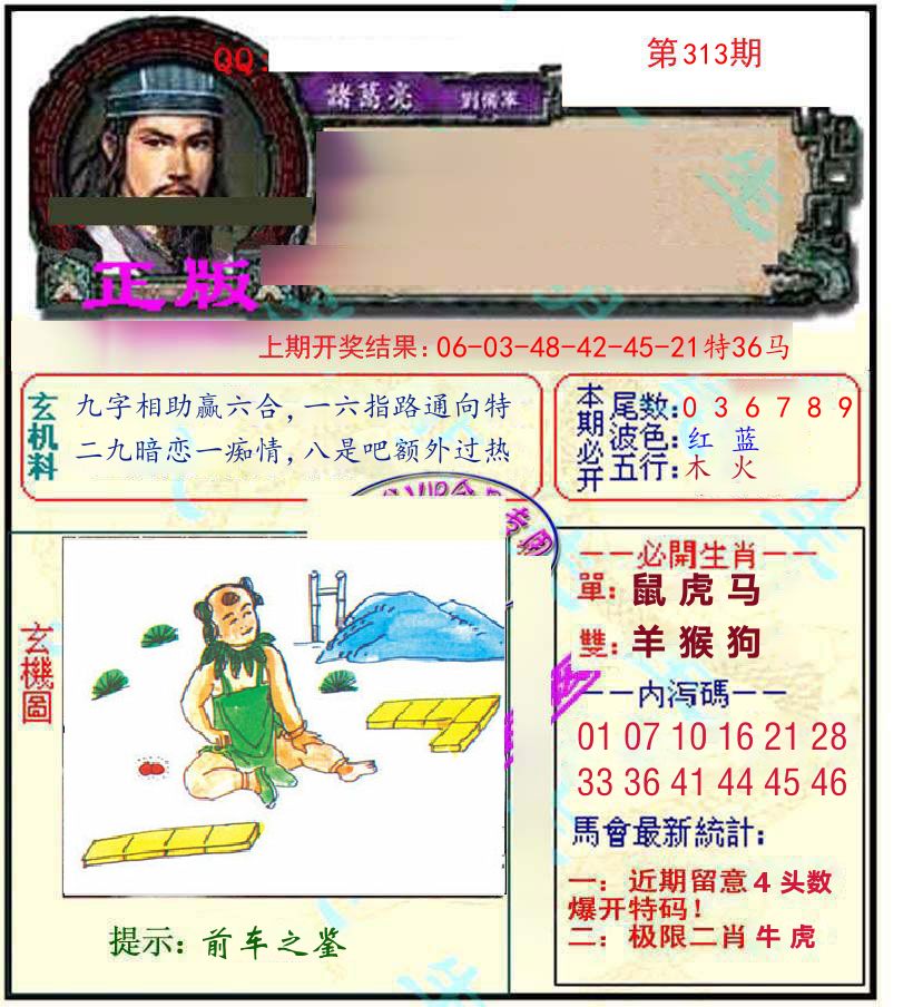 诸葛亮玄机 第313期