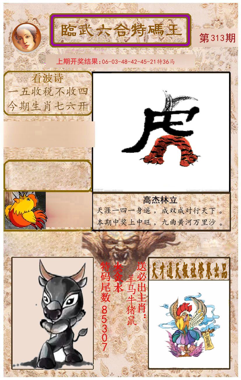 臨武六合特码王 第313期