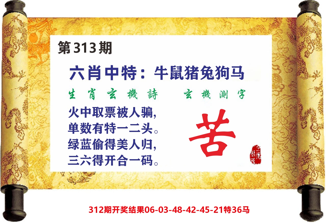 澳门天天赚C 第313期