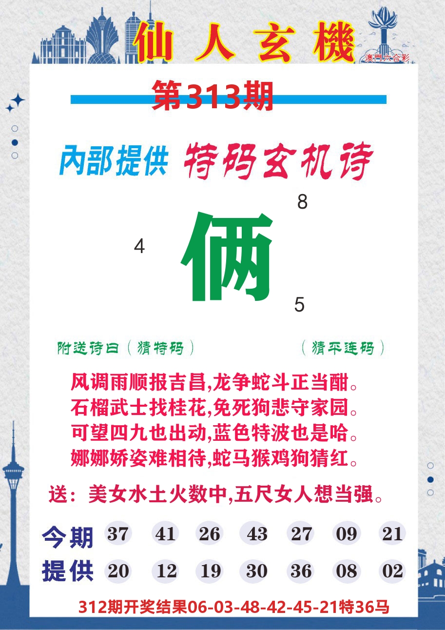 澳门钱多多D 第313期