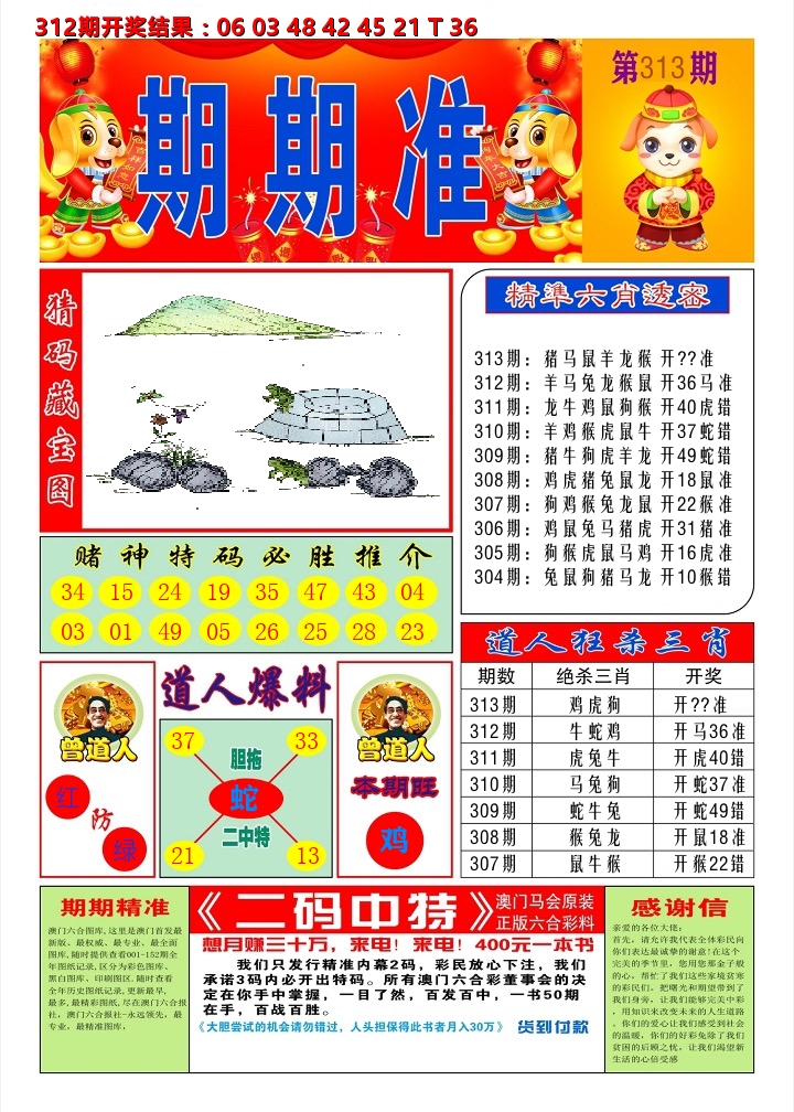 澳门期期准A 第313期