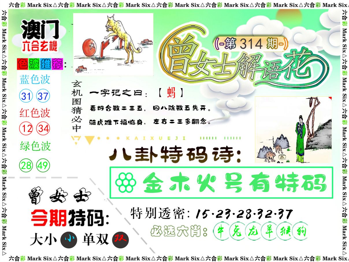 曾女士解语花 第314期