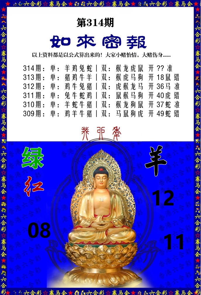 如来密报 第314期