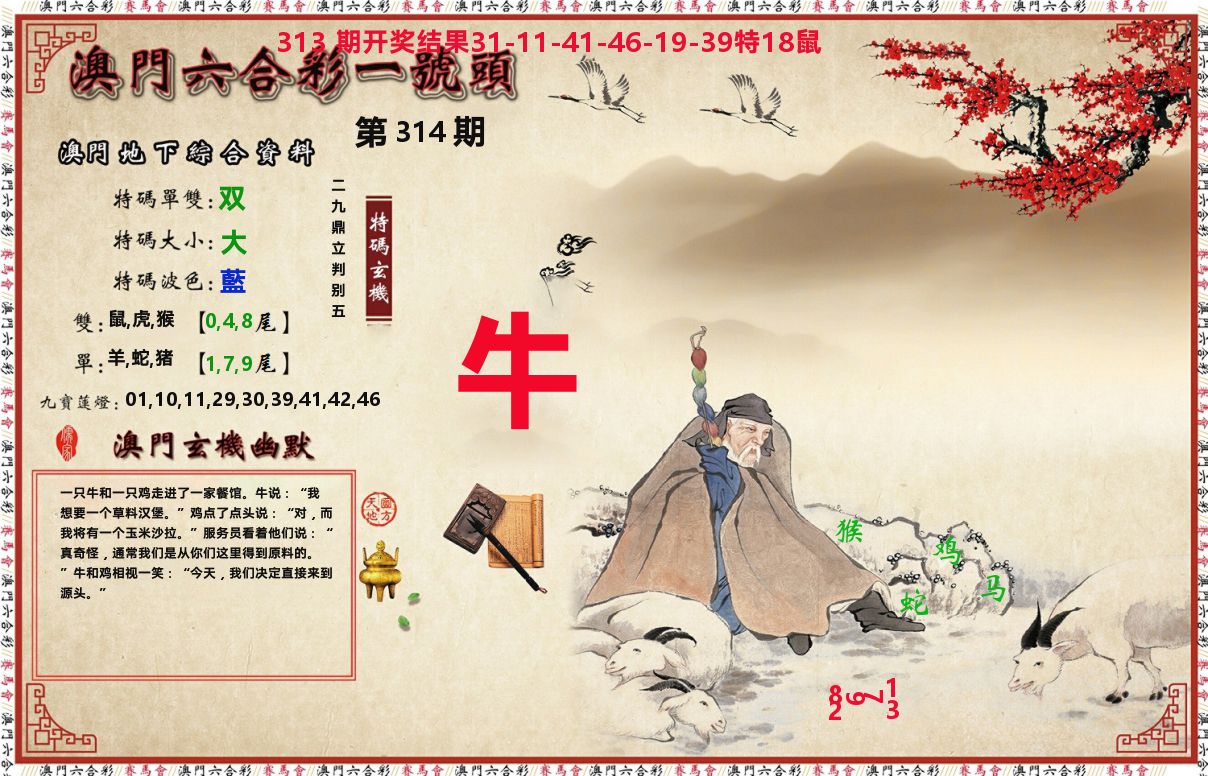一号头 第314期