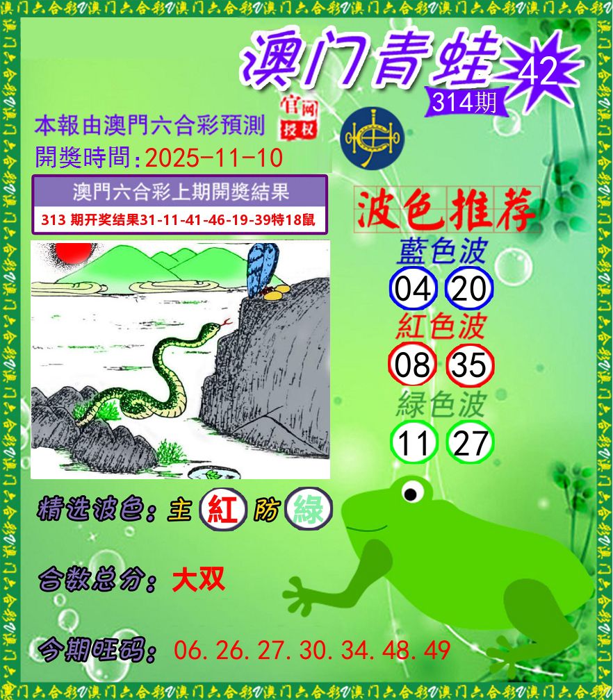 青蛙系列42 第314期