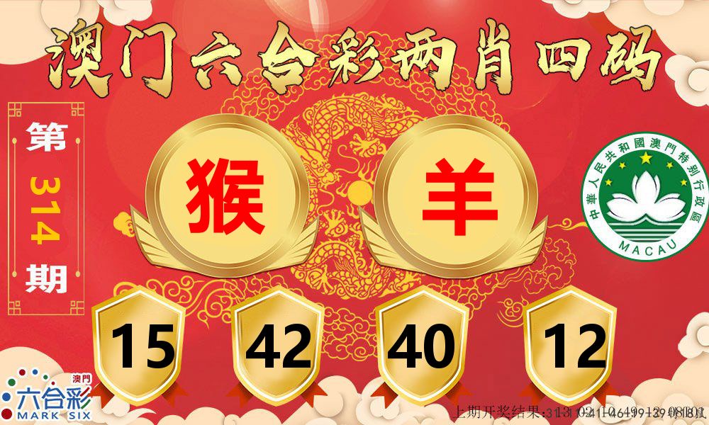 澳门两肖四码 第314期