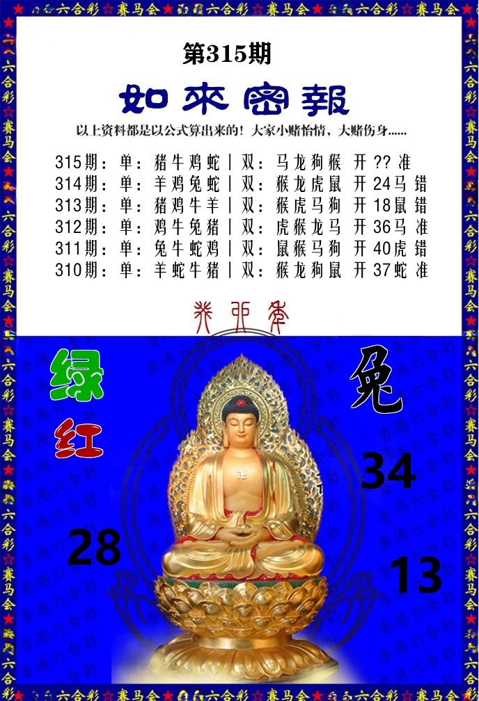 如来密报 第315期
