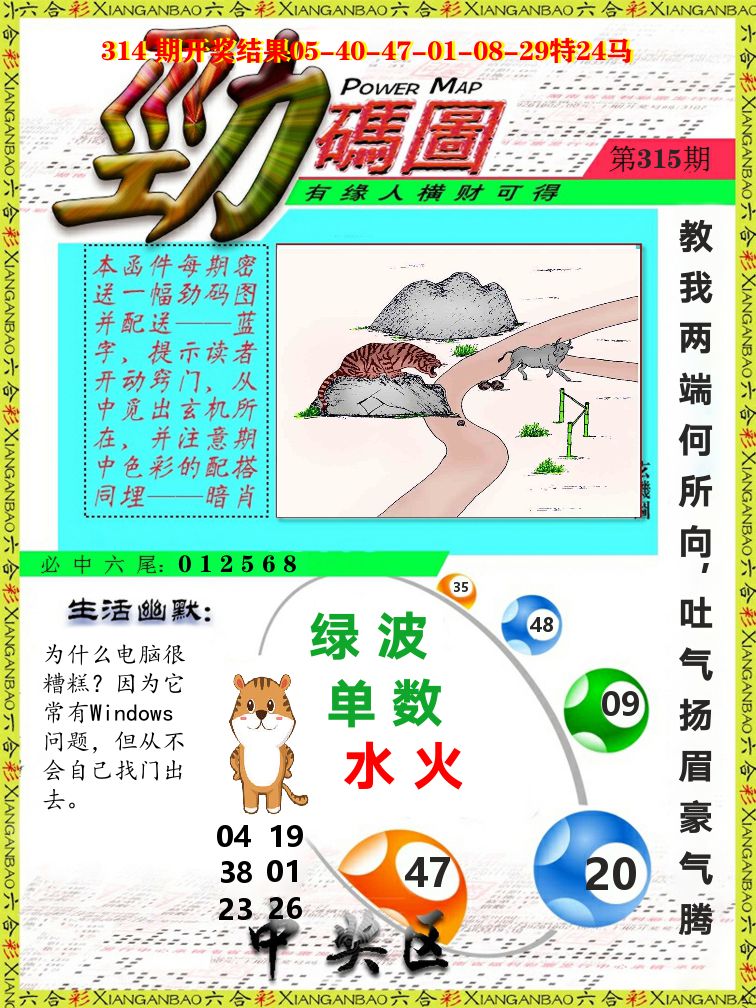 劲码图 第315期