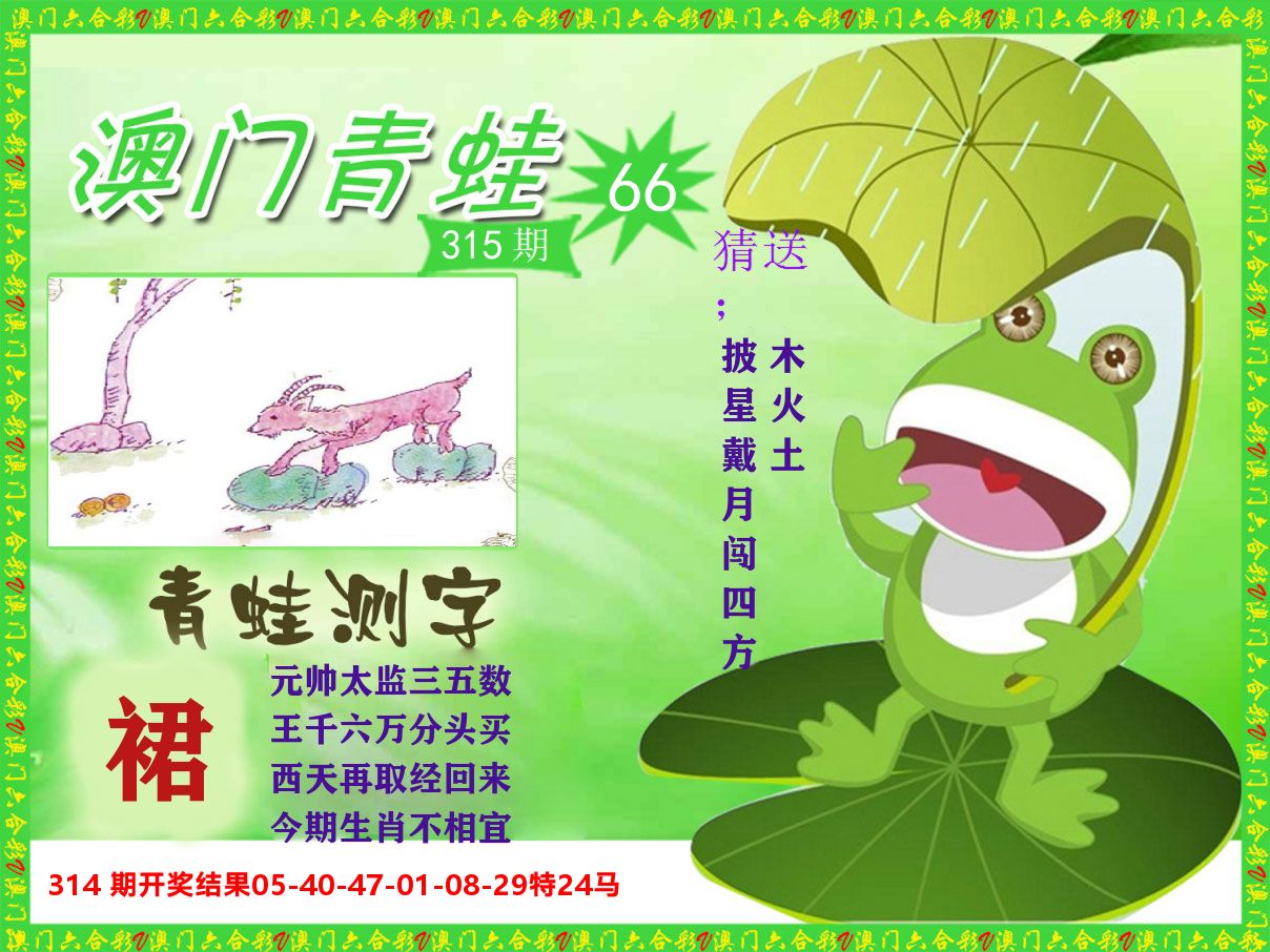 青蛙系列66 第315期