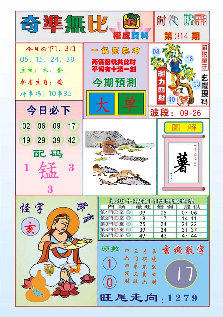 时代赌彩 第315期