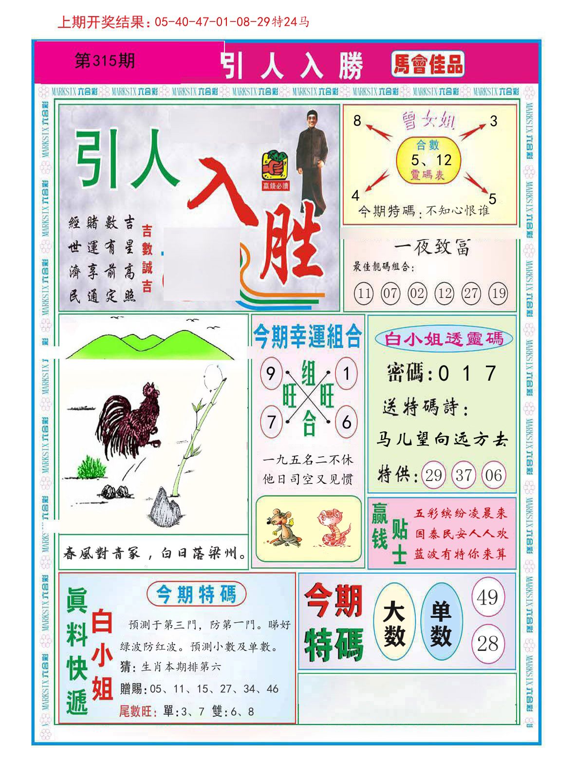 引人入胜 第315期