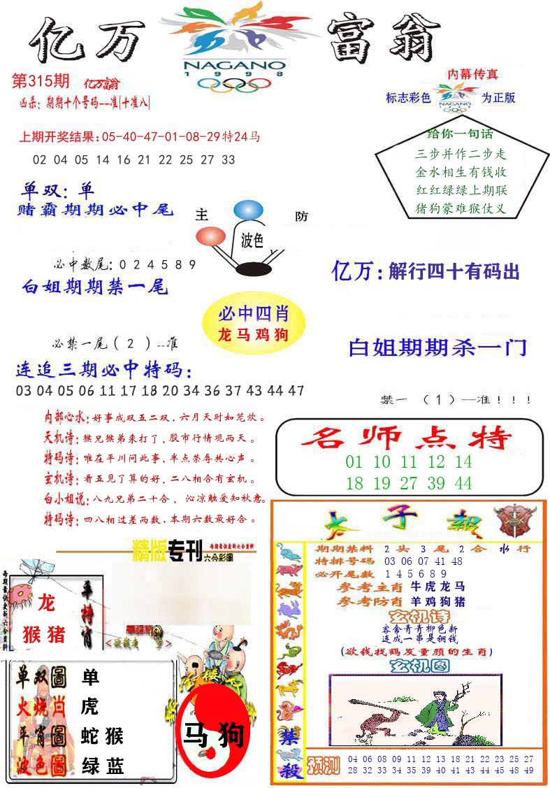 亿万富翁 第315期