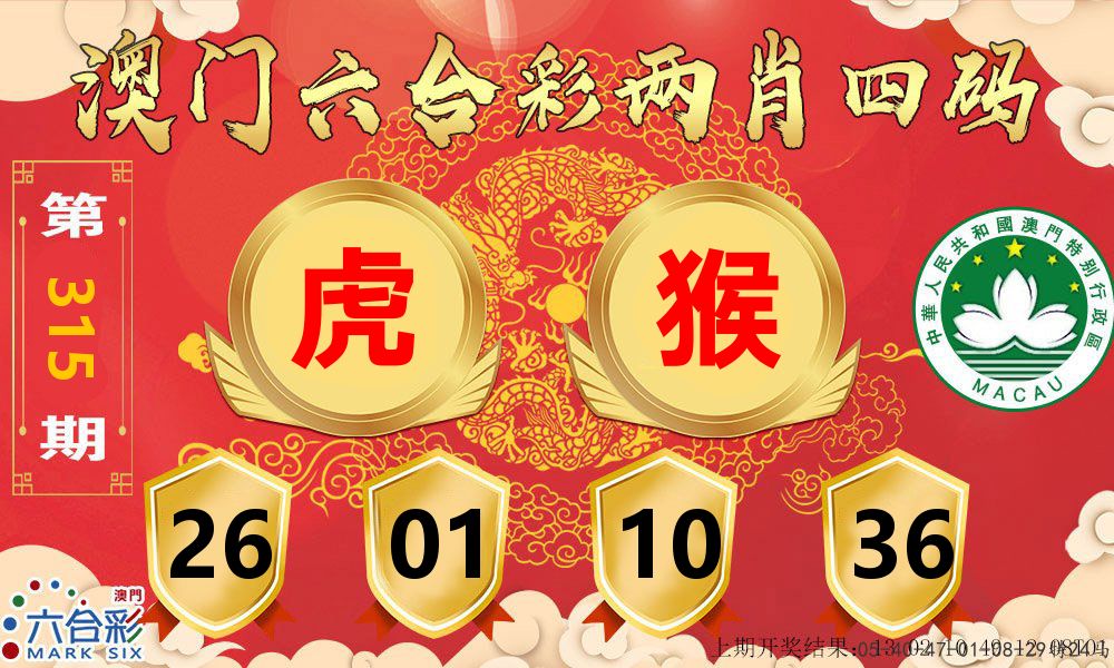 澳门两肖四码 第315期